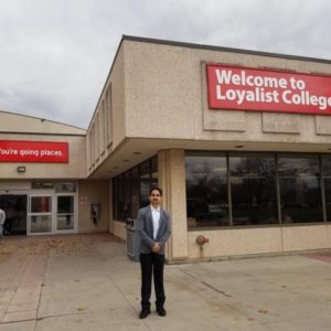 Mr. Santosh Ramrakhiani at Loyalist College, Belleville, Ontario, Canada
