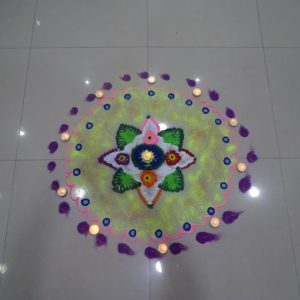 Diwali Rangoli at Future Link Consultants